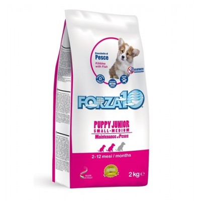 Сухой корм из рыбы для щенков мелких/средних пород с 2 мес Forza10 Puppy Junior Small/Medium Pesce 30/15 2 кг