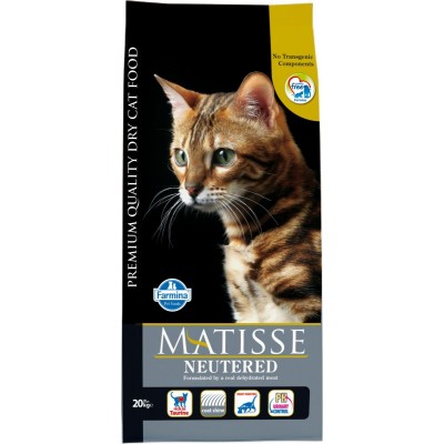 Сухой корм для стерилизованных кошек и кастрированных котов Farmina Matisse Neutered 20 кг
