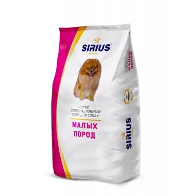 Сухой корм для взрослых собак мелких пород Sirius Adult Dog Small Breed Chicken & Turkey 10 кг