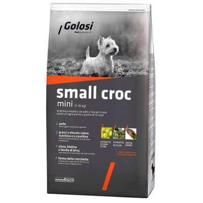 Корм для собак мини пород с курицей и рисом Golosi Small Croc 12 кг