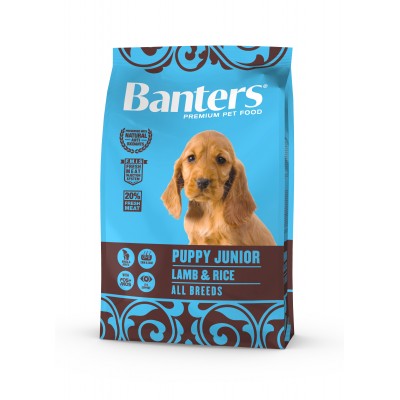 Корм для щенков всех пород с ягнёнком и рисом Banters Puppy Junior 3 кг