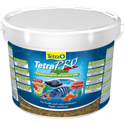 Растительный корм для всех видов рыб в чипсах, ведро Tetra Pro Algae Crisps 10 л
