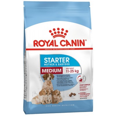 Корм для щенков средних пород 3нед-2 мес, беременных и кормящих сук Royal Canin Medium Starter 4 кг