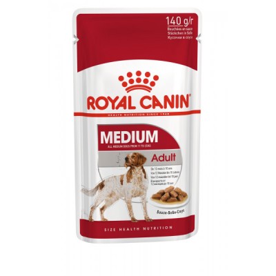 Паучи кусочки в соусе для собак средних пород, 4 шт Royal Canin Medium Adult 560 г