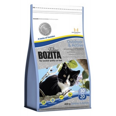 Сухой корм для активных кошек с лососем Bozita Outdoor & Active 400 г