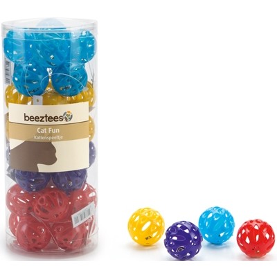 Игрушка для кошек, пластиковая Beeztees Мяч-погремушка сетчатый 4 см
