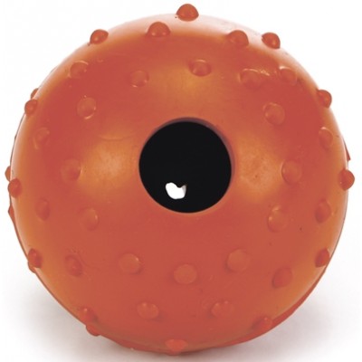Игрушка для собак, литая резиновая Beeztees Мячик с колокольчиком 5 см