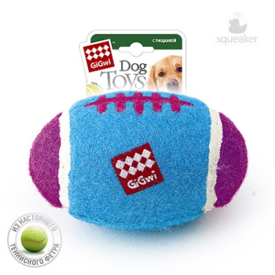 Игрушка для собак GiGwi Мяч-регби с пищалкой большой 17 см