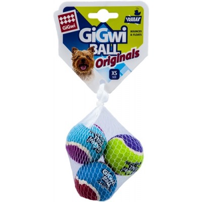 Игрушка для маленьких собак GiGwi Три мяча с пищалкой 4 см