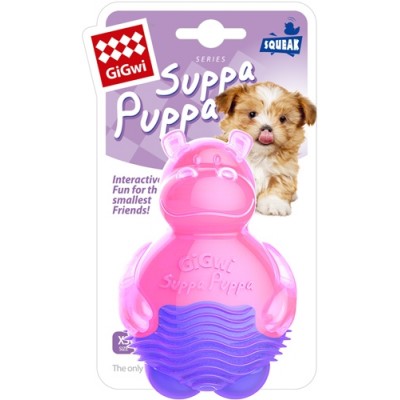 Игрушка для собак GiGwi Suppa Puppa Бегемотик с пищалкой 10 см