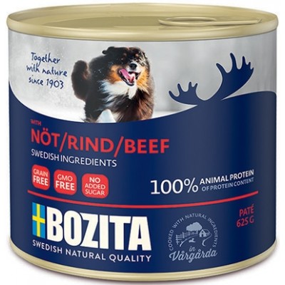 Консервы для собак мясной паштет с говядиной Bozita Dog Beef 625 г