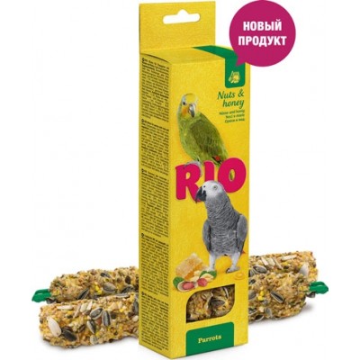 Палочки для волнистых попугаев, 2 шт Rio Мед и орехи 90 г