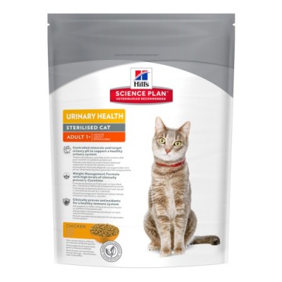 Корм сухой для стерилизованных кошек и кастрированных котов с курицей Hills Adult Cat Urinary Health 300 г
