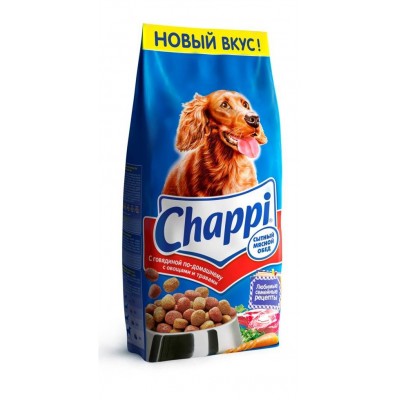 Сухой корм для собак Chappi С говядиной сытный мясной обед 15 кг