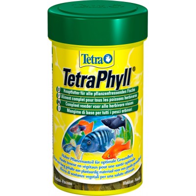 Корм для всех видов рыб растительные хлопья Tetra Phyll 100 мл