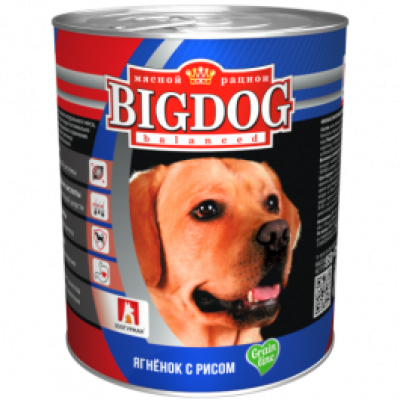 Консервы для собак Ягненок с рисом Зоогурман Big Dog 850 г