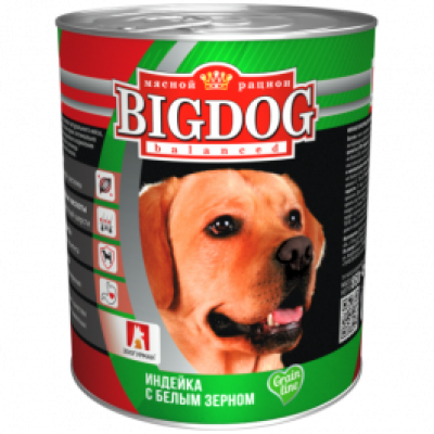 Консервы для собак Индейка с белым рисом Зоогурман Big Dog 850 г